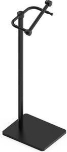 $34 RUACQ Toilet Paper Holder Stand, Bathroom Toilet Paper Roll Holder Free Standing, Toilet Tissue Holder Stand with Post Pivoting Design, Stable Weighted Base, SUS304 Stainless Steel (Matte Black)
