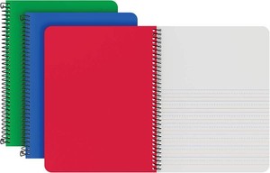 $11 Oxford Primary Spiral Notebooks, WritingDrawing Practice, Pre-K, K-2, Durable Plastic Covers, Writing Journals for Kids, 80 Sheets, 9-34 x 7-12 Inch, Blue, Green, Red, 3 Pack (89001)