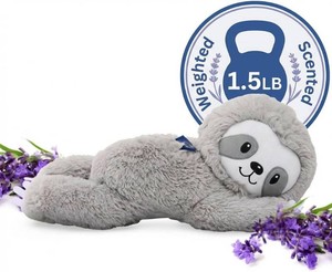 $30 Lillys Love Heatable & Coolable Lavender Scented Weighted Stuffed Animal - Microwavable Heatable Pad for Kids & Adults - Machine Washable Plushie - Calming Stuffed Animal for Anxiety