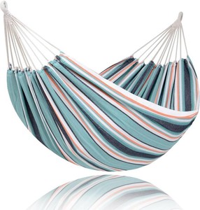 $30 SUNCREAT Hammocks Outdoor Camping Double Hammock, Extra Large 2 Person Hammock for Camping, Green & Red