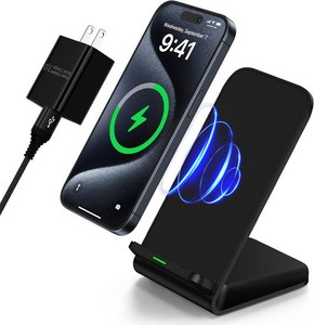 $17 Samsung Wireless Charger Fast Charging Stand Desk Phone Charger Stand Android Charging Station for Samsung Galaxy S24 Ultra S24 S24 S23 FE S22 S21 S20 S10 S9 S8,iPhone 15 Pro Max Plus 14 with Adapter