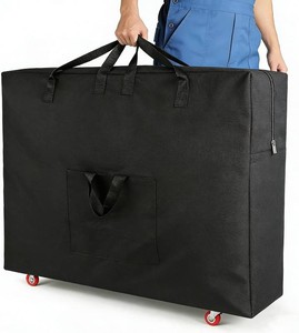 $34 Qivine Massage Tables Bag with Wheels, 28-37 Inch Portable Spa Bed Lightweight Bag, Physical Therapy Table Carry Case with Durable Zipper Tear-Resistant Oxford for Folding Table Chairs