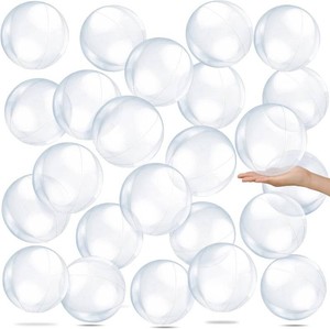 $21 Yinder 24 Pieces Clear Inflatable Beach Ball Under The Sea Party Decorations Sponge Mermaid Party Bubble Summer Pool Floating Ball Ocean Theme Supplies