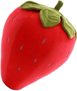 Cute Fruit Kids Pillow Stuffed Strawberry Plush Pillows Super Soft Girls Pillows Cushion Seat for Kids Toys (Red,7.820cm) 1 Count (Pack of 1)