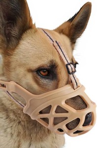 $19 Mayerzon Dog Muzzle, Breathable Basket Muzzles for Small, Medium, Large and X-Large Aggressive Dogs Beagle German Shepherd Doberman, Cage Mouth Guard Stop Biting Chewing for Grooming Training