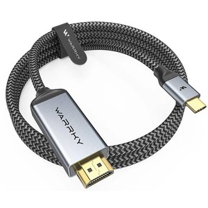 $18 Warrky USB C to HDMI Cable 4K, 10FT  3M, Braided, High Speed Thunderbolt 3 to HDMI Adapter Compatible for New iPad, MacBook ProAir, iMac, Galaxy S20 S10 S9 S8, Surface, Dell, HP