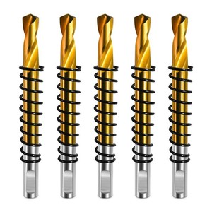 $11 ASNOMY 5pcs Titanium-Plated M2 Steel Pilot Drill bit for Hole Saw, Hole Saw Center Drill bit for Metal, Steel, Iron, Wood, Plastic