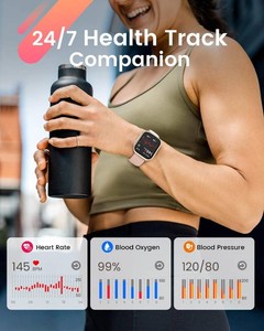 $36 Smart Watch for Women Men Fitness: Smart Watch for iPhone&Android Bluetooth Call with SpO2 Sleep Heart Rate Monitor,IP68,Fitness Tracker with 120+Sport,Reloj Inteligente 30 Day+Battery Life, 2 Bands