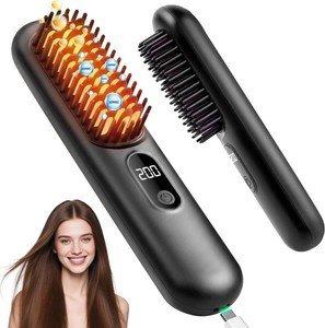 $28 Go Brush Pro 2026, Cordless Hair Straightener Brush