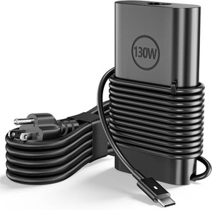 $20 130W USB C Laptop Charger Type C Computer Charger Compatible with Dell XPS 15 2in1 9575 Precision 5530 2in1 5550 5750 3550 3551 3560 Latitude 7410 7310 7210 9410 9510 9575 5420 5520 Power Cord