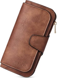 $22 CLUCI Wallet For Women PU Leather RFID Blocking Womens Wallet Bifold Card Holder with ID Window Gifts for Women Birthday