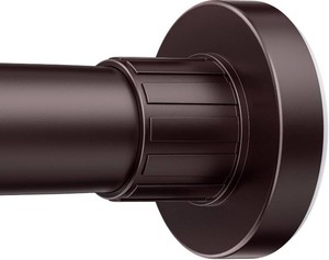 $20 Ausemku Shower Curtain Rod 32-80 Inch Adjustable - 1 Inch Diameter Heavy Duty No drill Spring Tension Shower Rod, Non-Slip Rustproof Telescopic Rod for Bathroom, Brown
