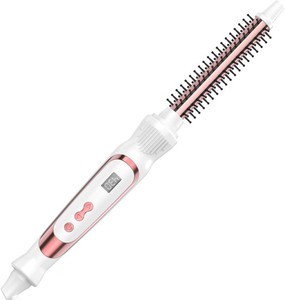 $34 Thermal Brush 0.5 Inch Curling Iron Volumizing Heated Round Brush 12 Inch Ceramic Tourmaline Heated Hot, Multifunctional Styler Curling Wand (White, 0.5 inch)