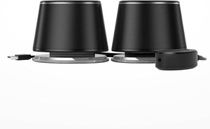 $18 Amazon Basics Bluetooth Computer Speakers with USB 3.0, LED Blue Lighting, Volume Control, USB Powered, Set of 2