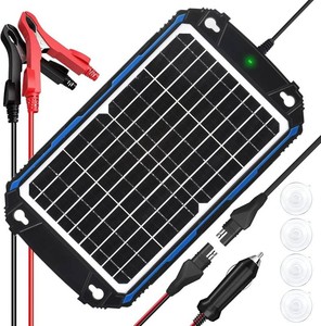 $60 SUNER POWER Waterproof 12W 12V Solar Battery Charger & Maintainer Pro, Built-in UltraSmart MPPT Charge Controller, 12 Volt Solar Panel Trickle Charging Kits for Car Automotive Boat Marine RV Trailer