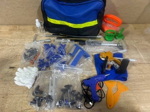 $40 97pcs Dent Puller Kit, Paintless Dent Removal Kit for Dent Repair, Car Dent Repair Kit with Golden Lifter, Bridge Puller, Slide Hammer T-Bar, Car Dent Puller for Car Refrigerator Door Ding Repair