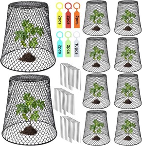$40 10 Pcs 9.13 9.13 Chicken Wire Cloche Plant Covers Garden Netting Metal Heavy Duty Plant Protectors from Animals for Keeping Bunnies Chicken Squirrels Birds Other Out