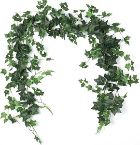 $19 RECUTMS 3 Strands Artificial Ivy Vines 6.3Ft Green Ivy Garland Faux Hanging Plants Greenery Decoration Artificial Vines for Summer Indoor Home Wall Wedding Graduation Party Room Decor(Green)