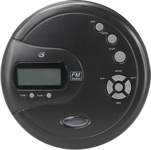 $25 GPX PC332B Portable CD Player with Anti-Skip Protection, FM Radio and Stereo Earbuds - Black