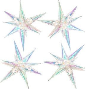 $13 Star Balloons, 50 Pcs Star Balloons 12 Spike Foil Explosion Party Balloons for Decoration Birthday Wedding Decorations