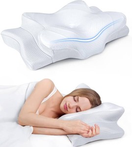 $40 Ultra Pain Relief Cooling Pillow for Neck Support, Adjustable Cervical Pillow Cozy Sleeping, Odorless Ergonomic Contour Memory Foam Pillows, Orthopedic Bed Pillow for Side Back Stomach Sleeper