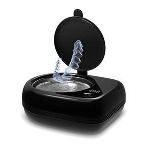 $36 Cordless Retainer Cleaner Machine, 50kHz Ultrasonic Cleaning Pod for Aligners, Night Guards and Mouth Guards, Rechargeable Portable Cleaner with 6 Cleaning Tablets