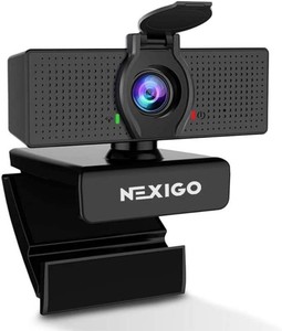$20 NexiGo N60 1080P Web Camera, HD Webcam with Microphone & Privacy Cover, USB Computer Camera, 110-degree Wide Angle, Plug and Play, for ZoomSkypeTeamsOBS, Conferencing and Video Calling (Renewed)