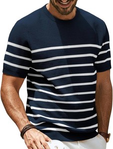 $30 PJ PAUL JONES Mens Casual T-Shirts Classic Short Sleeve Knit Tees Crewneck Solid Tee Shirts Size Medium