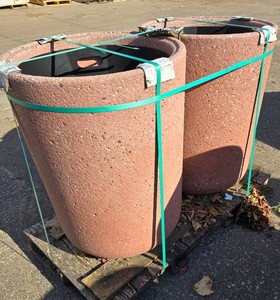 2 - Wausau Tile Concrete Receptacles