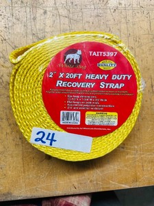 New  LOOPED RECOVERY STRAP - Tow Strap - 2 x  20 ft -
