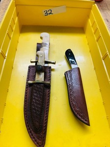 Lot of 2 - Nice Pakistan-made KNIVES w Sheaths