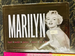 MARILYN  Black Rolled Edge Tin Sign