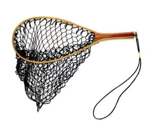 New  Frabile WOOD HANDLE TROUT NET - Nice