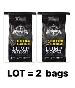 2 BAGS LARGE LUMP CHARCOAL - 18 lb each
