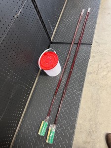Lot of 2 Vintage 10ft BAMBOO RODS  BAIT BUCKET