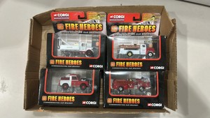 corgi fire heroes diecast vehicles lot of four sealed