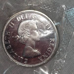1964 Royal Canadian Mint Silver $1, 1864-1964 Proof UNC