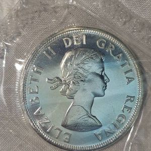 1964 Royal Canadian Mint Silver $1, 1864-1964 Proof UNC