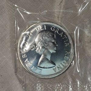 1964 Royal Canadian Mint Silver $1, 1864-1964 Proof UNC