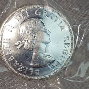 1964 Royal Canadian Mint Silver $1, 1864-1964 Proof UNC