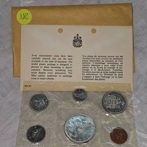 1965 Royal Canadian Mint Proof Set, Silver UNC