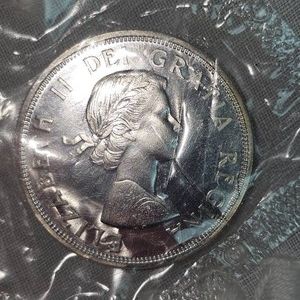 1964 Royal Canadian Mint Silver Dollar $1, UNC