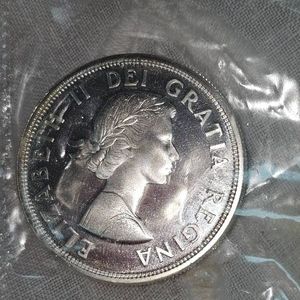 1964 Royal Canadian Mint Silver Dollar $1, UNC