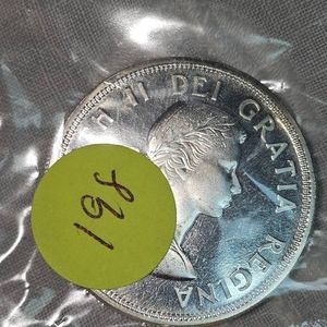 1964 Royal Canadian Mint Silver Dollar $1, UNC