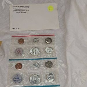 1964 US Mint Set, P&D, UNC, Silver