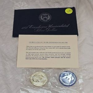 1973 Eisenhower US Mint Silver Dollar, 40%, UNC
