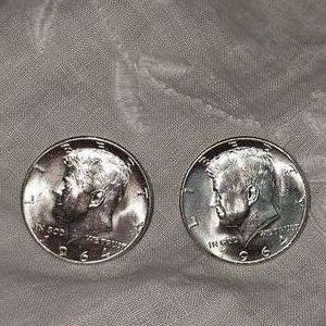 2-1964 Kennedy Halfs, 50c Silver UNC