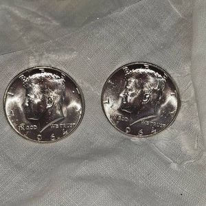 2-1964 Kennedy Halfs, 50c Silver UNC