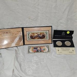 The Patriot $1 and $S2 in Full Color and Eisenhower Dollars