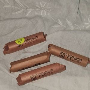 Rolls WheatBack Pennies 1c, 1958S,44S,57D,59,59D